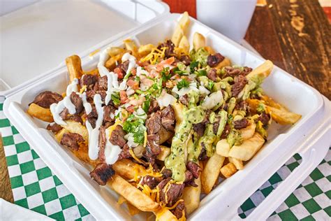 8 (61 reviews) Mexican This is a placeholder "I stopped by for carne asada fries and a delicious Jamaica drink. . Best carne asada fries near me